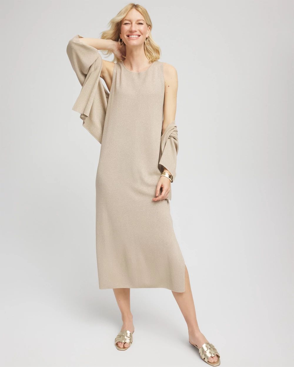 Travelers™ Collection Metallic Tank Dress | Chico's